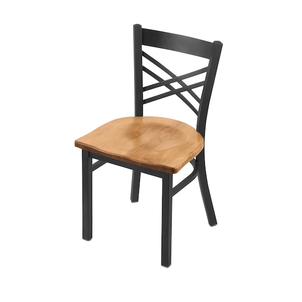620 Catalina 18" Chair with Pewter Finish and Medium Maple Seat
